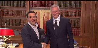 Συνάντηση του Πρωθυπουργού με τον Υπουργό Οικονομίας της Γαλλίας