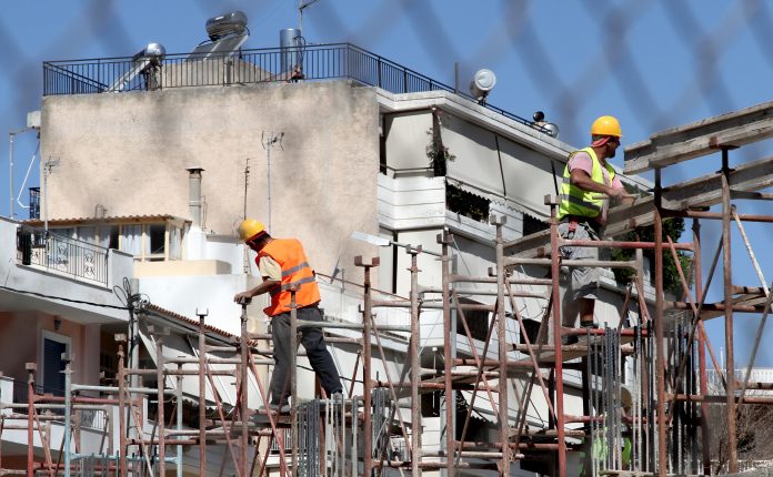 οικοδομή, τεχνίτες, εργοτάξιο