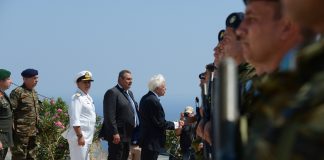 Επίσκεψη της ΑΕ Προέδρου της Ελληνικής Δημοκρατίας, του ΥΠΕΘΑ και Αρχηγού ΓΕΕΘΑ σε ακριτικά νησιά του Αιγαίου