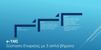 Διαθέσιμη και για τη σύσταση ΟΕ & ΕΕ η πλατφόρμα της Ηλεκτρονικής Υπηρεσίας Μιας Στάσης (e-ΥΜΣ)